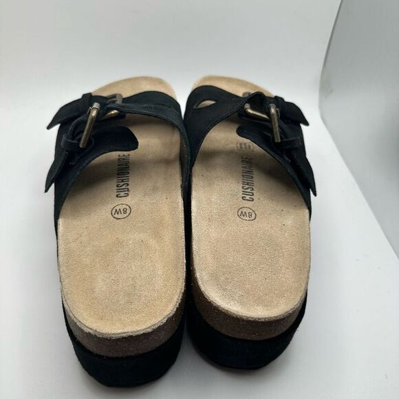 CUSHIONAIRE Women's Guru Genuine Leather footbed platform sandal with +Comfort 8 - Picture 4 of 7